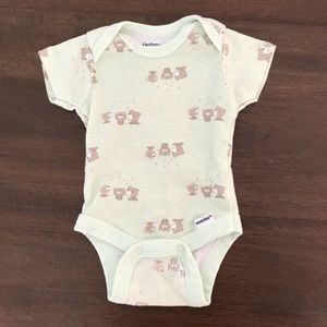 Mint Green with Bears Gerber Newborn Oneesies